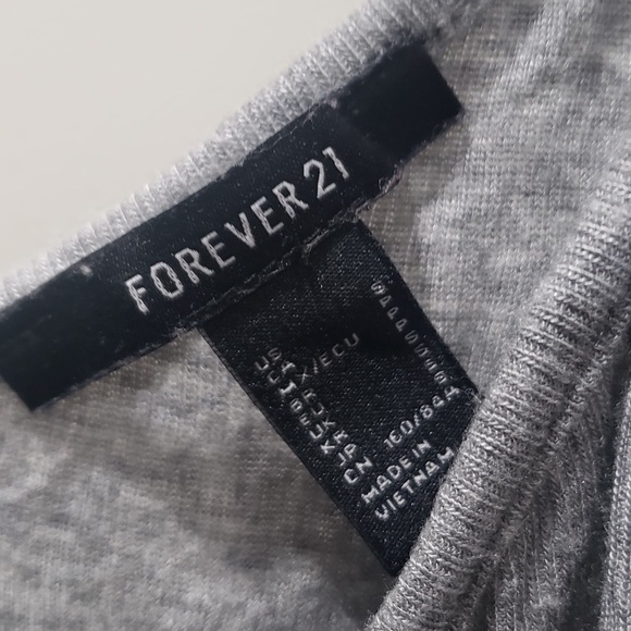 Gray Button Up Tank Top with Tie Detail - Picture 2 of 2